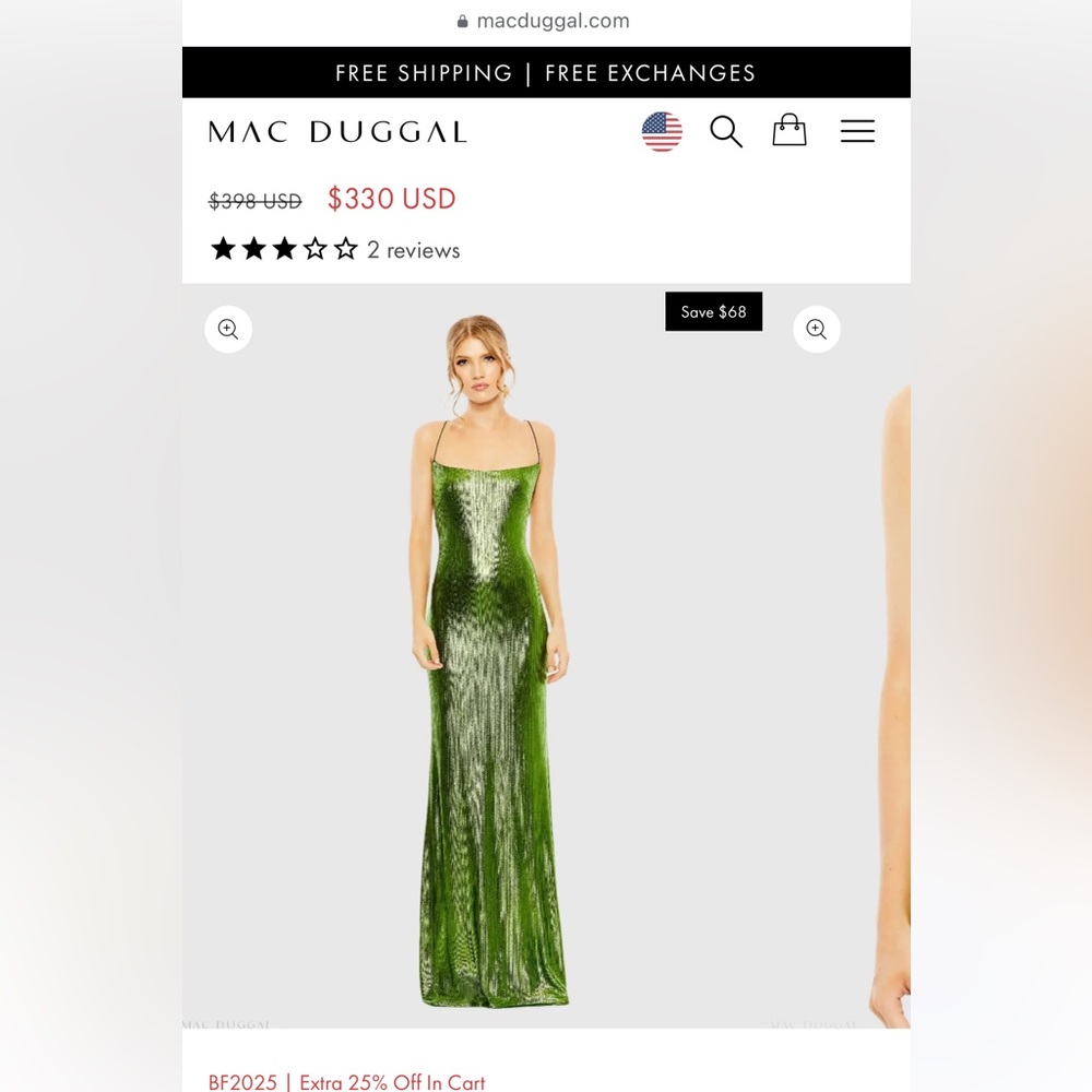 NEW NWT Ieena for Mac Duggal Metallic Apple Green Corset Back Column Gown 2